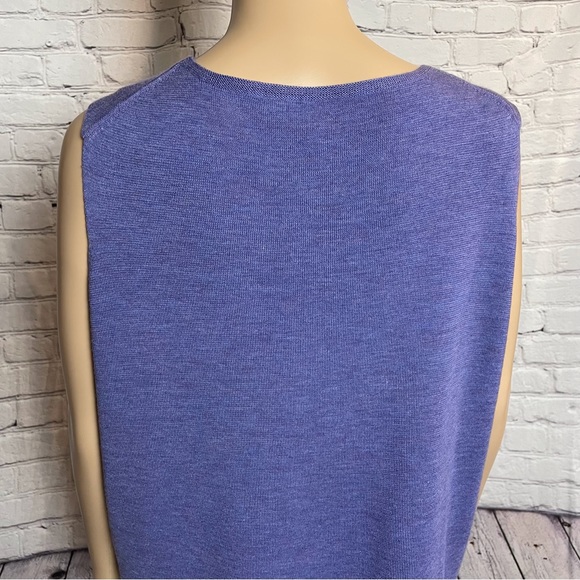 New Eileen Fisher Sleeveless Purple Wool Shell Top Size XL - Picture 8 of 10
